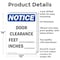 Signmission Door Clearance _ Feet _ Inches, 10 in W x Rectangle, Aluminum OS-2PACK-NS-A-1014-V-11479 - alternate 2
